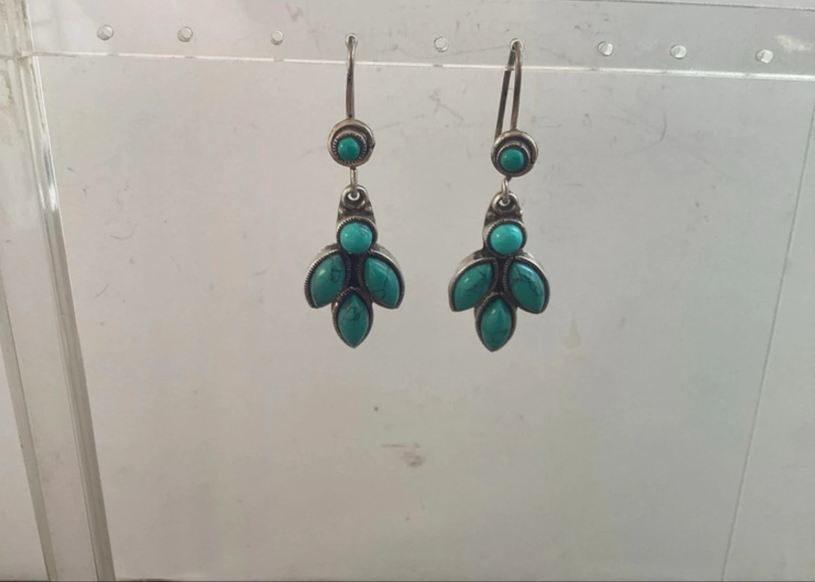 Aretes de plata y turquesas auténticas – photo 2